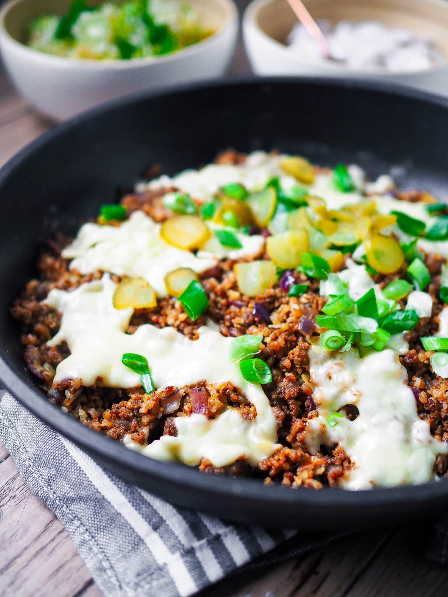 Bulgur Pfanne mit Hackfleisch