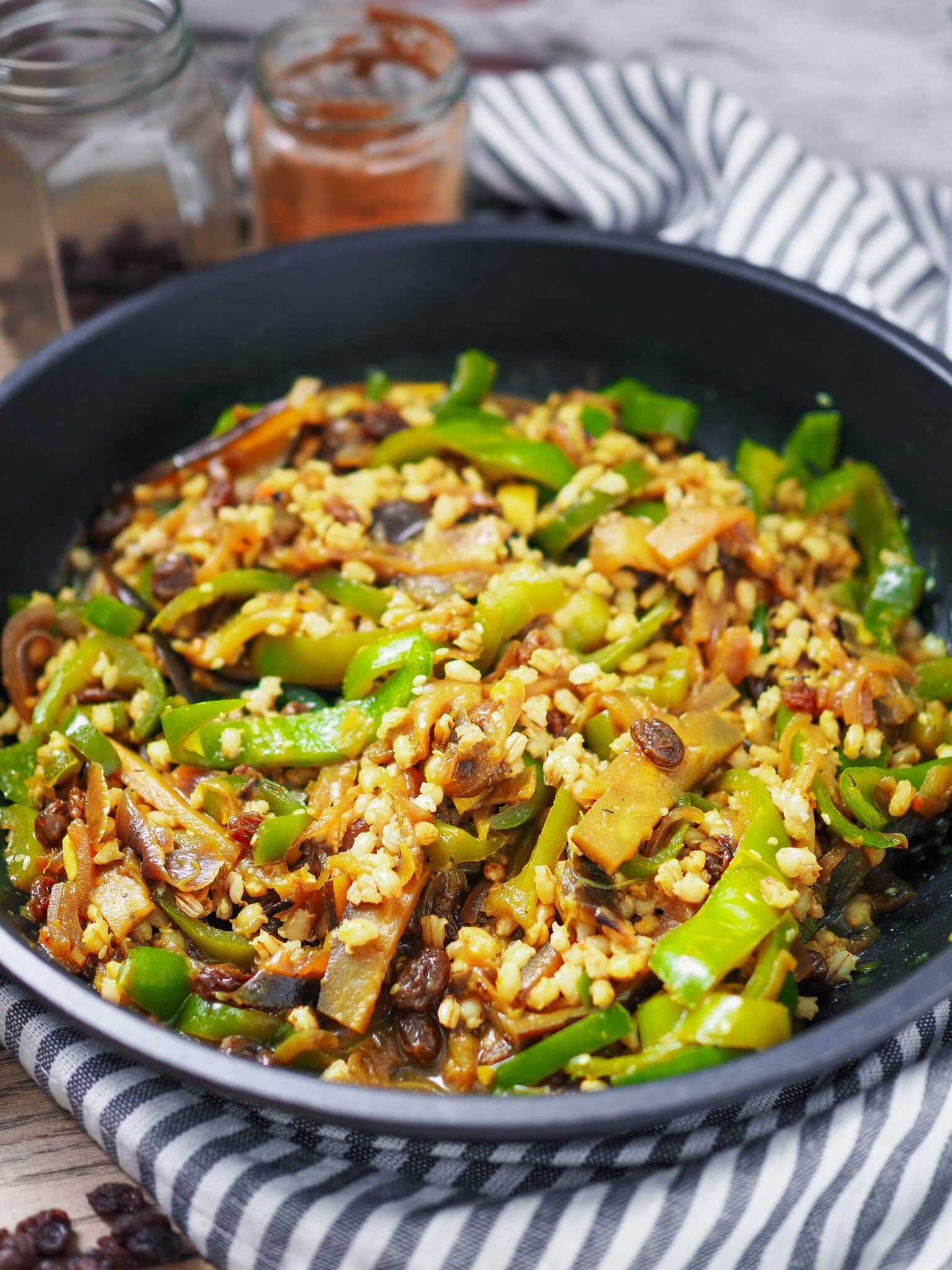 Dinkelreis Rezept mit Gemüse