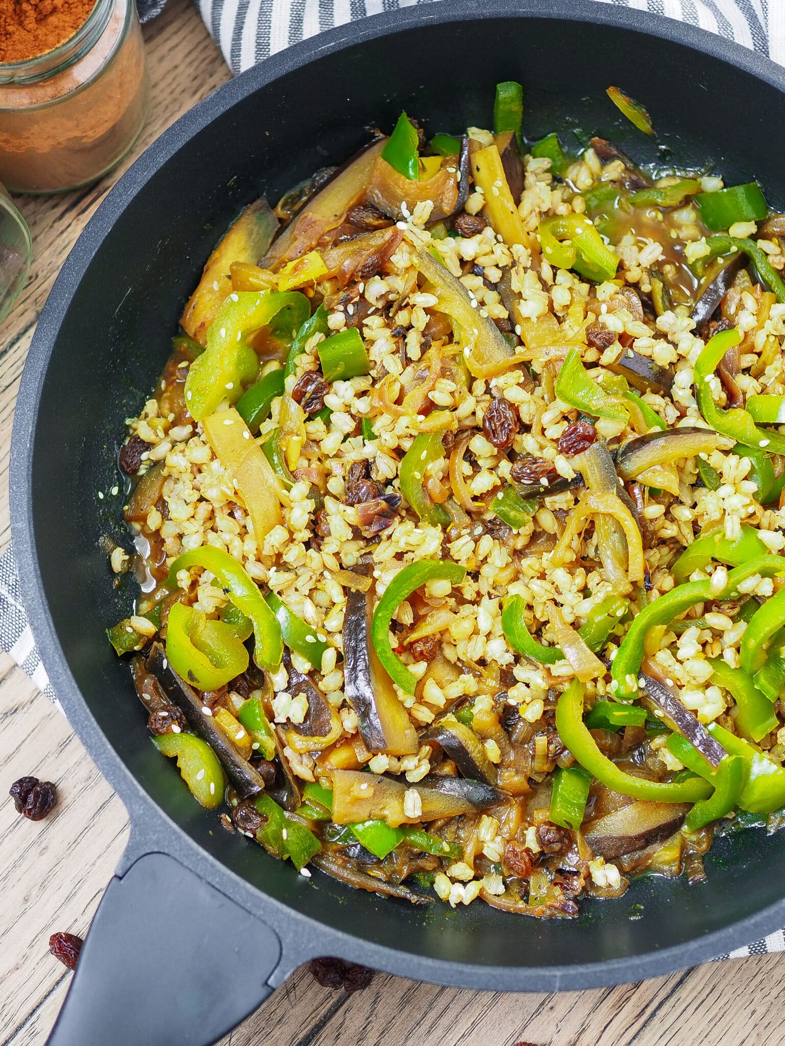 Dinkelreis Rezept mit Gemüse nach orientalischer Art