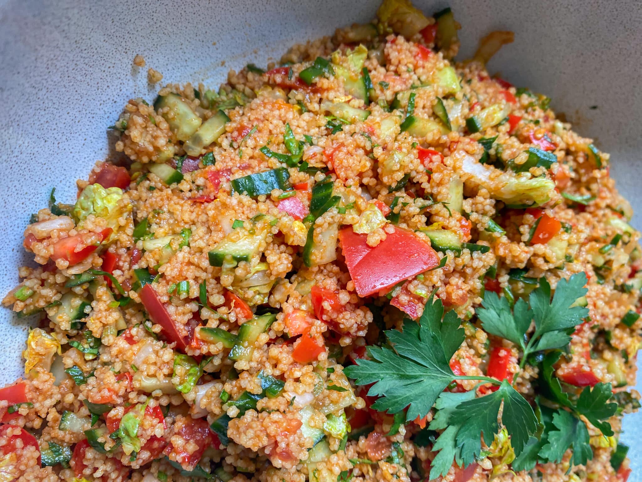 Tabouleh Rezept - Leckerer Petersiliensalat mit Bulgur