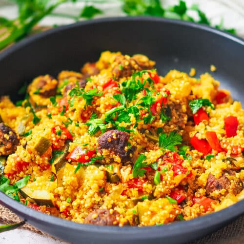 Quinoa Hackbällchen Pfanne