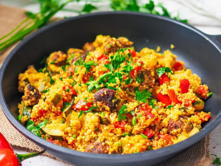 Quinoa Hackbällchen Pfanne
