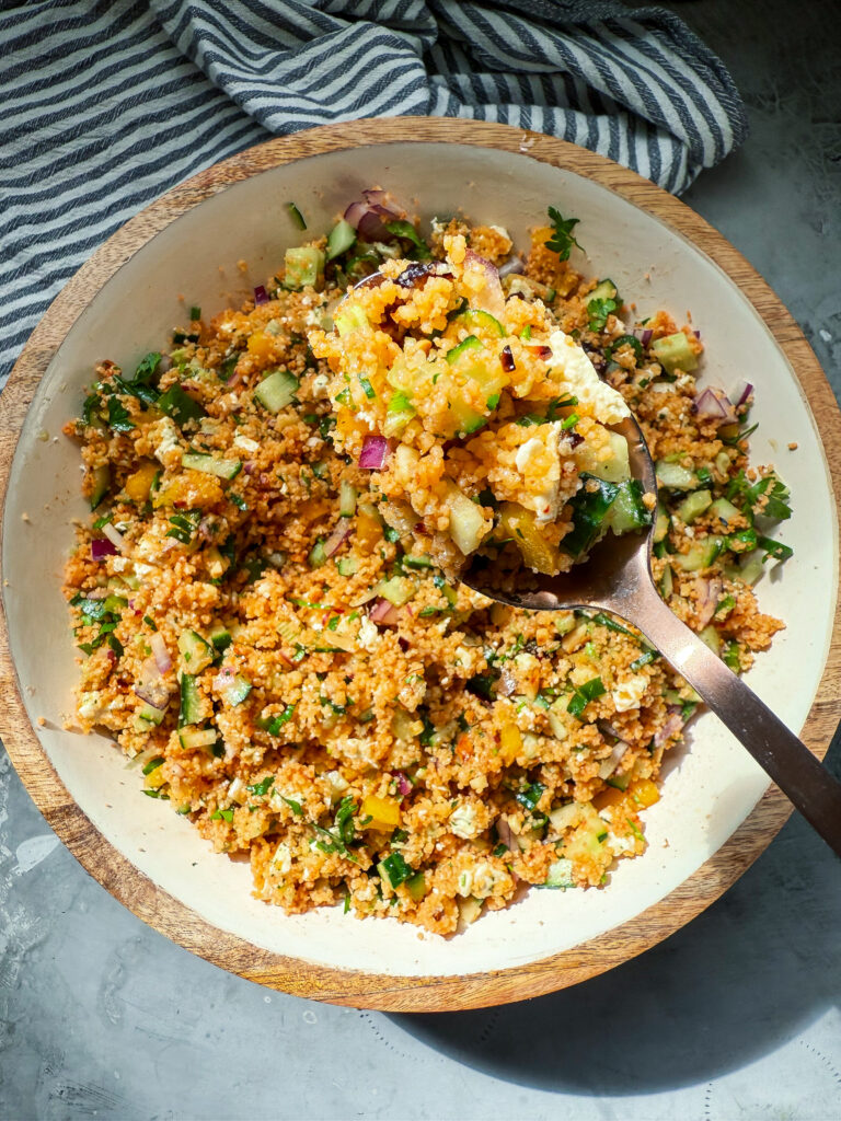 Couscous Salat Rezept orientalisch mit feta